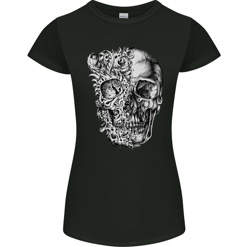Odd Skull Womens Petite Cut T-Shirt Black