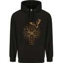 Odin Celtic Raven Viking Thor Ragnar Norse Mens 80% Cotton Hoodie Black