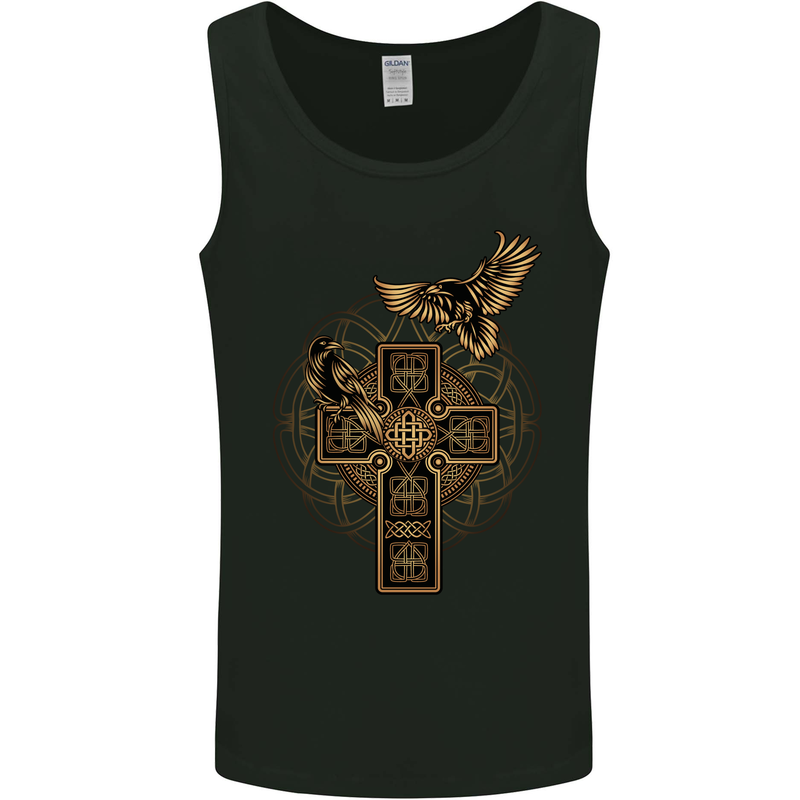 Odin Celtic Raven Viking Thor Ragnar Norse Mens Vest Tank Top Black