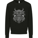 Odin Norse God With Skulls and Crows Viking Kids Sweatshirt Jumper Black