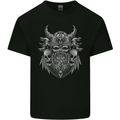 Odin Norse God With Skulls and Crows Viking Kids T-Shirt Childrens Black