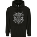 Odin Norse God With Skulls and Crows Viking Mens 80% Cotton Hoodie Black