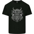 Odin Norse God With Skulls and Crows Viking Mens Cotton T-Shirt Tee Top Black