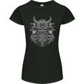 Odin Norse God With Skulls and Crows Viking Womens Petite Cut T-Shirt Black