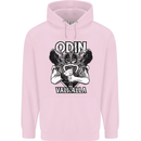 Odin Valhalla Viking Warrior Mens 80% Cotton Hoodie Light Pink