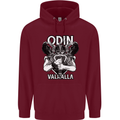 Odin Valhalla Viking Warrior Mens 80% Cotton Hoodie Maroon