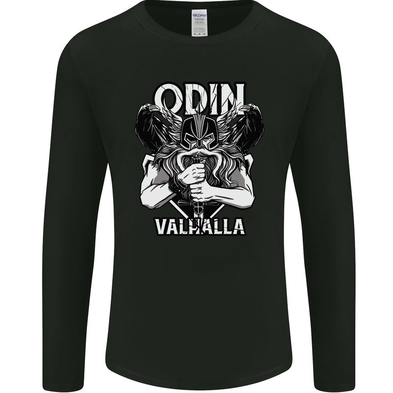 Odin Valhalla Viking Warrior Mens Long Sleeve T-Shirt Black