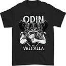 Odin Valhalla Viking Warrior Mens T-Shirt 100% Cotton Black