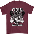 Odin Valhalla Viking Warrior Mens T-Shirt 100% Cotton Maroon
