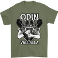 Odin Valhalla Viking Warrior Mens T-Shirt 100% Cotton Military Green