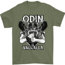Odin Valhalla Viking Warrior Mens T-Shirt 100% Cotton Military Green