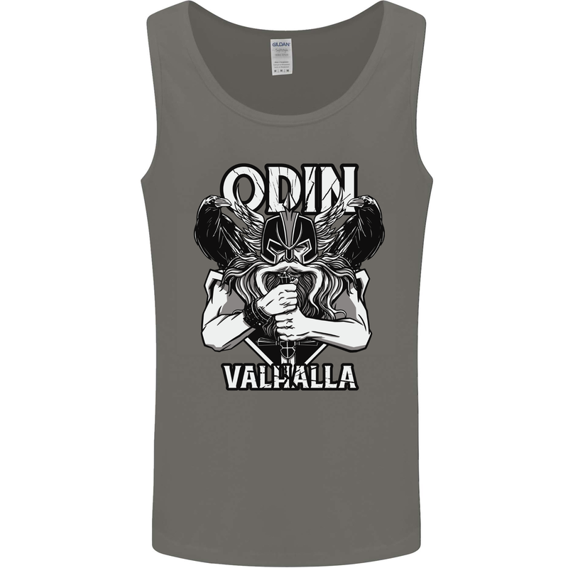Odin Valhalla Viking Warrior Mens Vest Tank Top Charcoal