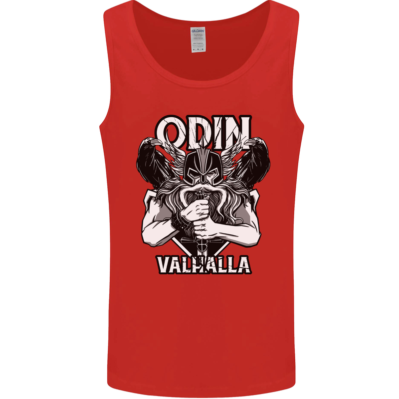 Odin Valhalla Viking Warrior Mens Vest Tank Top Red