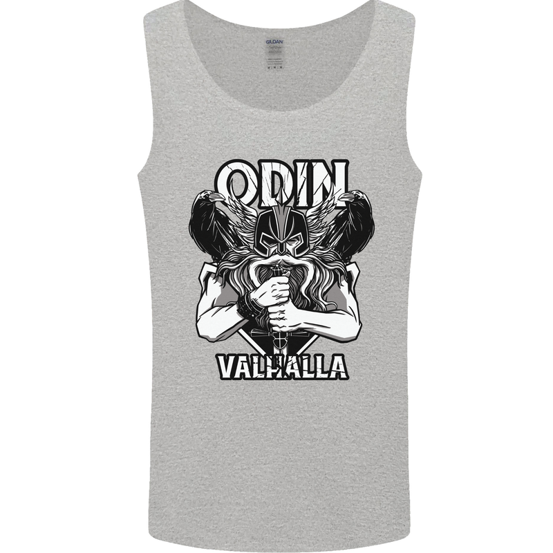Odin Valhalla Viking Warrior Mens Vest Tank Top Sports Grey