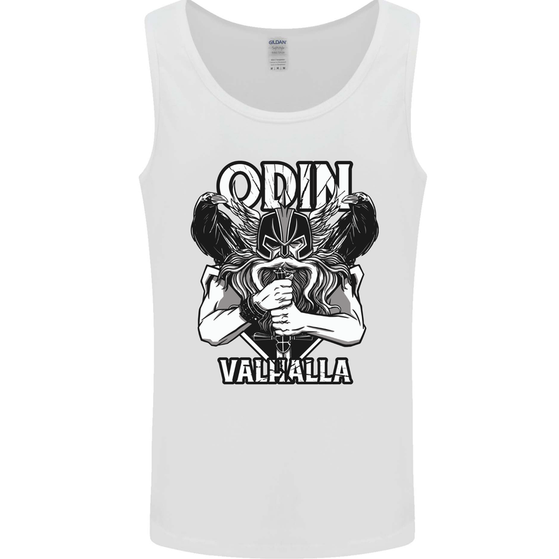 Odin Valhalla Viking Warrior Mens Vest Tank Top White