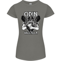 Odin Valhalla Viking Warrior Womens Petite Cut T-Shirt Charcoal