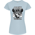 Odin Valhalla Viking Warrior Womens Petite Cut T-Shirt Light Blue