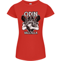 Odin Valhalla Viking Warrior Womens Petite Cut T-Shirt Red