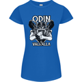 Odin Valhalla Viking Warrior Womens Petite Cut T-Shirt Royal Blue