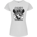 Odin Valhalla Viking Warrior Womens Petite Cut T-Shirt White