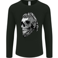 Odin Viking Skull Skull Mens Long Sleeve T-Shirt Black