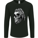 Odin Viking Skull Skull Mens Long Sleeve T-Shirt Black