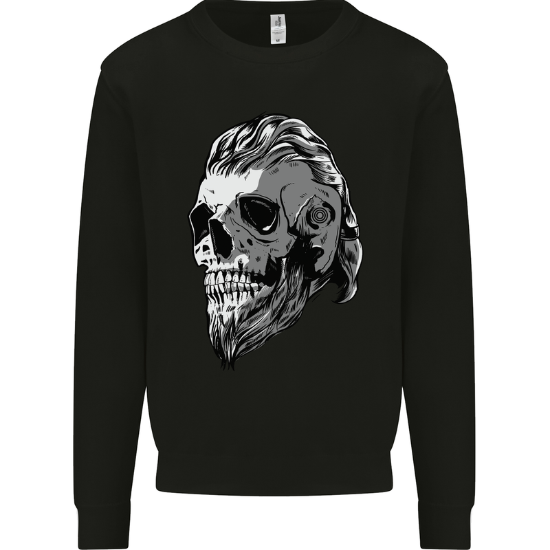 Odin Viking Skull Skull Mens Sweatshirt Jumper Black
