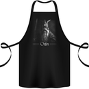 Odin With Valknut Symbol Viking Norse Warrior Cotton Apron 100% Organic Black