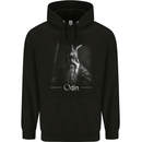 Odin With Valknut Symbol Viking Norse Warrior Mens 80% Cotton Hoodie Black
