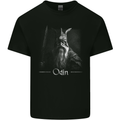 Odin With Valknut Symbol Viking Norse Warrior Mens Cotton T-Shirt Tee Top Black