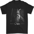 Odin With Valknut Symbol Viking Norse Warrior Mens T-Shirt 100% Cotton Black