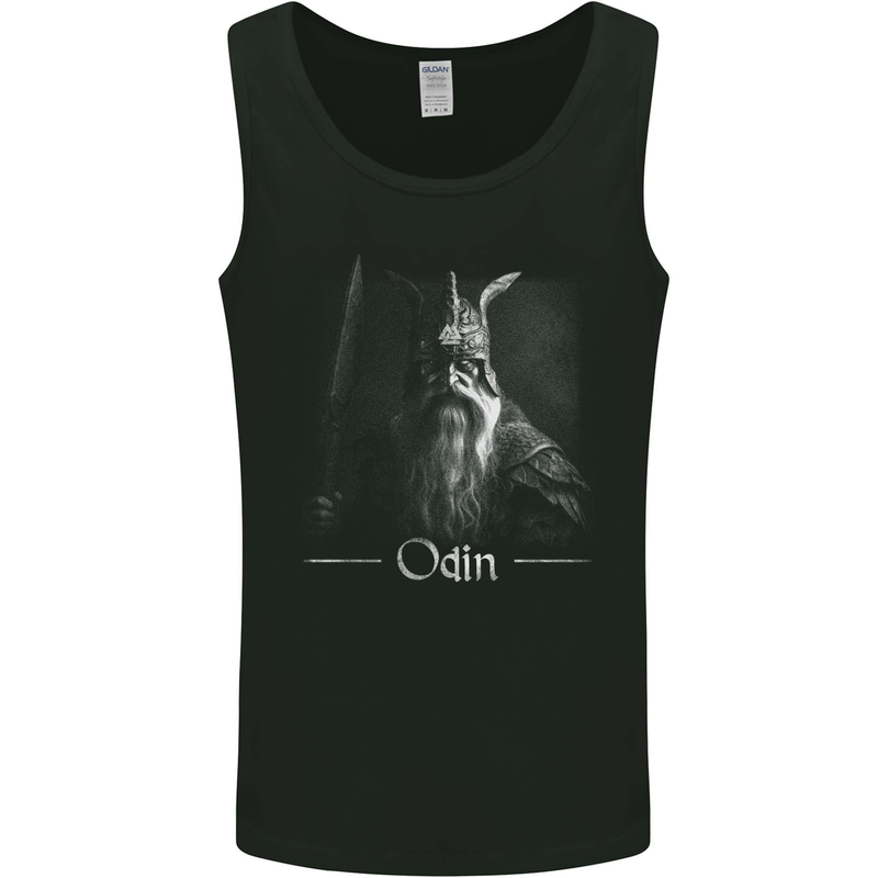 Odin With Valknut Symbol Viking Norse Warrior Mens Vest Tank Top Black