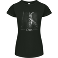 Odin With Valknut Symbol Viking Norse Warrior Womens Petite Cut T-Shirt Black