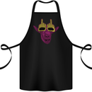 Offensive Goat With Finger Flip Glasses Cotton Apron 100% Organic Black
