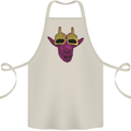 Offensive Goat With Finger Flip Glasses Cotton Apron 100% Organic Natural