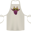 Offensive Goat With Finger Flip Glasses Cotton Apron 100% Organic Natural