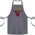 Offensive Goat With Finger Flip Glasses Cotton Apron 100% Organic Steel