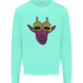 Offensive Goat With Finger Flip Glasses Kids Sweatshirt Jumper Peppermint