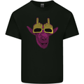 Offensive Goat With Finger Flip Glasses Kids T-Shirt Childrens Black