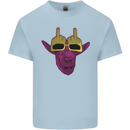 Offensive Goat With Finger Flip Glasses Kids T-Shirt Childrens Light Blue