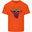 Offensive Goat With Finger Flip Glasses Kids T-Shirt Childrens Orange
