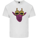 Offensive Goat With Finger Flip Glasses Kids T-Shirt Childrens White