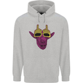 Offensive Goat With Finger Flip Glasses Mens 80% Cotton Hoodie Sports Grey