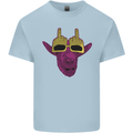 Offensive Goat With Finger Flip Glasses Mens Cotton T-Shirt Tee Top Light Blue
