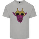 Offensive Goat With Finger Flip Glasses Mens Cotton T-Shirt Tee Top Sports Grey