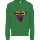 Offensive Goat With Finger Flip Glasses Mens Sweatshirt Jumper Irish Green