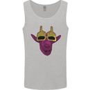 Offensive Goat With Finger Flip Glasses Mens Vest Tank Top Sports Grey