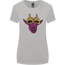 Offensive Goat With Finger Flip Glasses Womens Wider Cut T-Shirt Sports Grey