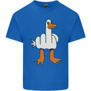 Offensive Pigeon Finger Flip Funny Kids T-Shirt Childrens Royal Blue