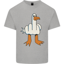 Offensive Pigeon Finger Flip Funny Kids T-Shirt Childrens Sports Grey